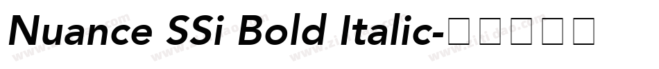 Nuance SSi Bold Italic字体转换